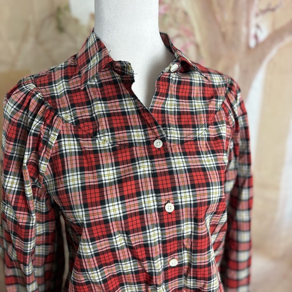 NEW Alex Mill Red and White Long Sleeve Button Down Shirt - Picture 6 of 10